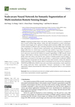 Scale-aware Neural Network for Semantic Segmentation of Multi-resolution
  Remote Sensing Images