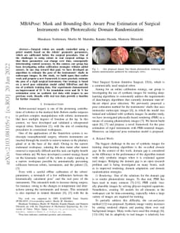 MBAPose: Mask and Bounding-Box Aware Pose Estimation of Surgical
  Instruments with Photorealistic Domain Randomization
