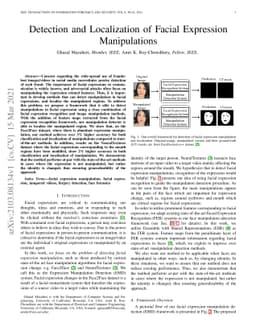 Detection and Localization of Facial Expression Manipulations