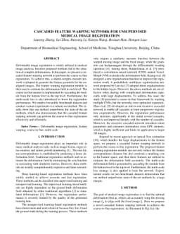 Cascaded Feature Warping Network for Unsupervised Medical Image
  Registration