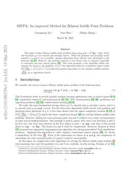 DIPPA: An improved Method for Bilinear Saddle Point Problems