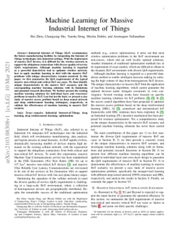 Machine Learning for Massive Industrial Internet of Things