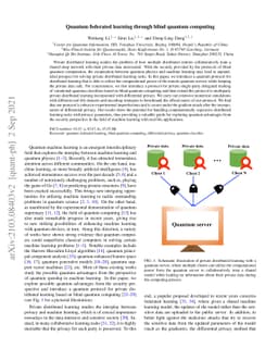 Quantum federated learning through blind quantum computing
