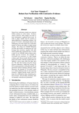 Get Your Vitamin C! Robust Fact Verification with Contrastive Evidence