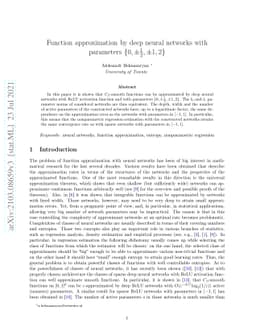 Function approximation by deep neural networks with parameters $\{0,\pm
  \frac{1}{2}, \pm 1, 2\}$