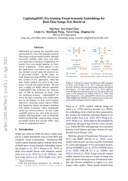 LightningDOT: Pre-training Visual-Semantic Embeddings for Real-Time
  Image-Text Retrieval