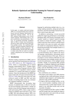 Robustly Optimized and Distilled Training for Natural Language
  Understanding