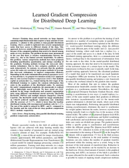 Learned Gradient Compression for Distributed Deep Learning