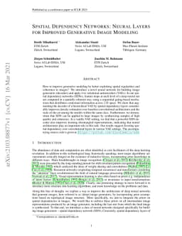 Spatial Dependency Networks: Neural Layers for Improved Generative Image
  Modeling