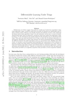 Differentiable Learning Under Triage