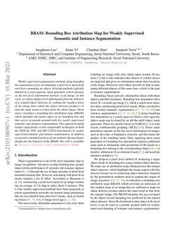 BBAM: Bounding Box Attribution Map for Weakly Supervised Semantic and
  Instance Segmentation