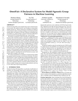 OmniFair: A Declarative System for Model-Agnostic Group Fairness in
  Machine Learning