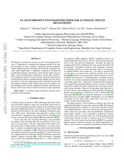 An Asynchronous WFST-Based Decoder For Automatic Speech Recognition