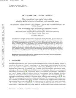 Map completion from partial observation using the global structure of
  multiple environmental maps
