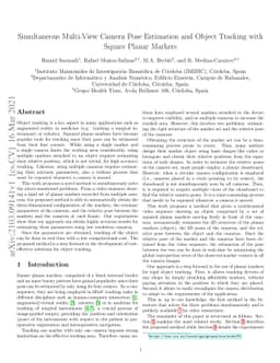 Simultaneous Multi-View Camera Pose Estimation and Object Tracking with
  Square Planar Markers