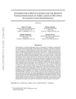 Interpretable Deep Learning for the Remote Characterisation of
  Ambulation in Multiple Sclerosis using Smartphones