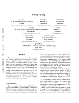 Ternary Hashing