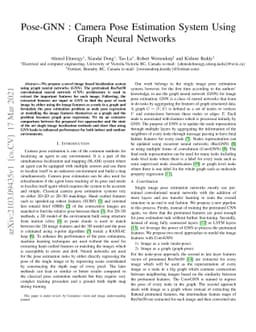 Pose-GNN : Camera Pose Estimation System Using Graph Neural Networks