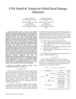 CNN Model & Tuning for Global Road Damage Detection