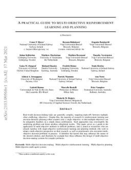 A Practical Guide to Multi-Objective Reinforcement Learning and Planning