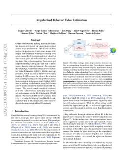 Regularized Behavior Value Estimation