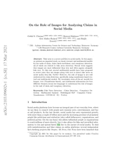 On the Role of Images for Analyzing Claims in Social Media