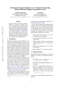 The Human Evaluation Datasheet 1.0: A Template for Recording Details of
  Human Evaluation Experiments in NLP
