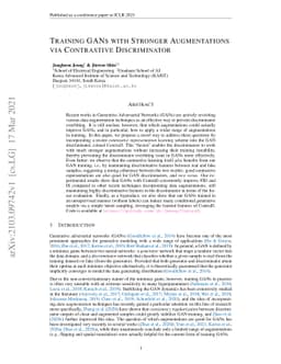 Training GANs with Stronger Augmentations via Contrastive Discriminator