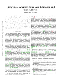 Hierarchical Attention-based Age Estimation and Bias Estimation