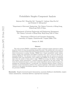 Probabilistic Simplex Component Analysis
