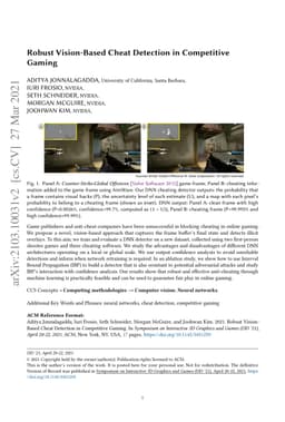 Robust Vision-Based Cheat Detection in Competitive Gaming