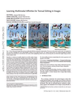 Learning Multimodal Affinities for Textual Editing in Images
