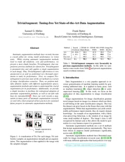 TrivialAugment: Tuning-free Yet State-of-the-Art Data Augmentation