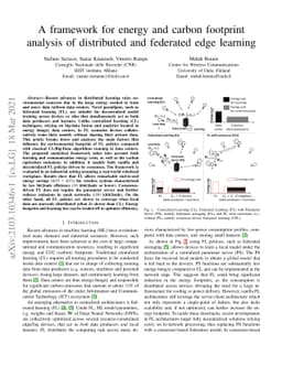 A Framework for Energy and Carbon Footprint Analysis of Distributed and
  Federated Edge Learning