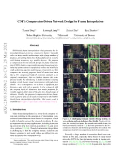CDFI: Compression-Driven Network Design for Frame Interpolation
