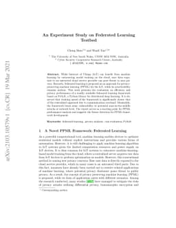 An Experiment Study on Federated LearningTestbed