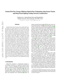Fusion-FlowNet: Energy-Efficient Optical Flow Estimation using Sensor
  Fusion and Deep Fused Spiking-Analog Network Architectures