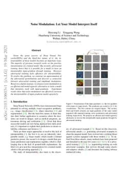 Noise Modulation: Let Your Model Interpret Itself