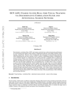 DCF-ASN: Coarse-to-fine Real-time Visual Tracking via Discriminative
  Correlation Filter and Attentional Siamese Network