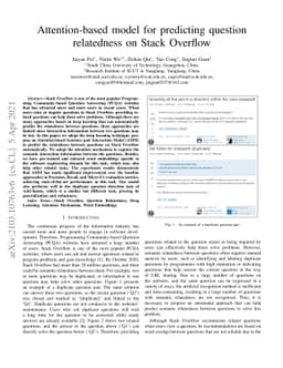 Attention-based model for predicting question relatedness on Stack
  Overflow