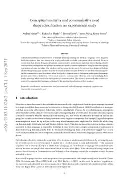 Conceptual similarity and communicative need shape colexification: an
  experimental study
