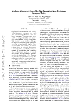 Attribute Alignment: Controlling Text Generation from Pre-trained
  Language Models