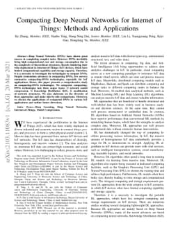 Compacting Deep Neural Networks for Internet of Things: Methods and
  Applications