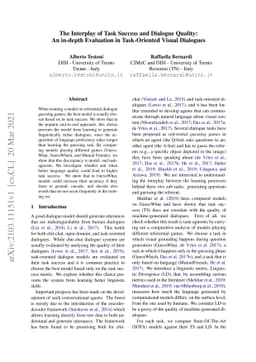 The Interplay of Task Success and Dialogue Quality: An in-depth
  Evaluation in Task-Oriented Visual Dialogues