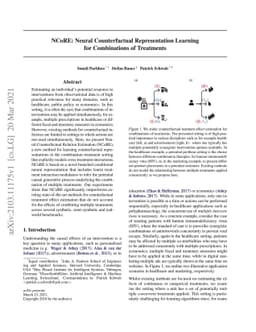 NCoRE: Neural Counterfactual Representation Learning for Combinations of
  Treatments