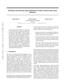 Self-Supervised Steering Angle Prediction for Vehicle Control Using
  Visual Odometry