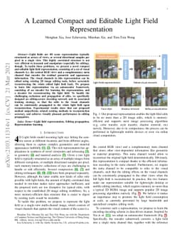 A Learned Compact and Editable Light Field Representation