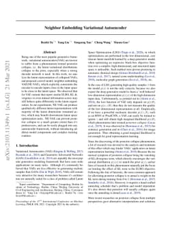 Neighbor Embedding Variational Autoencoder