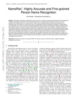 NameRec*: Highly Accurate and Fine-grained Person Name Recognition