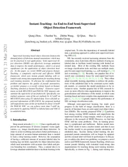 Instant-Teaching: An End-to-End Semi-Supervised Object Detection
  Framework